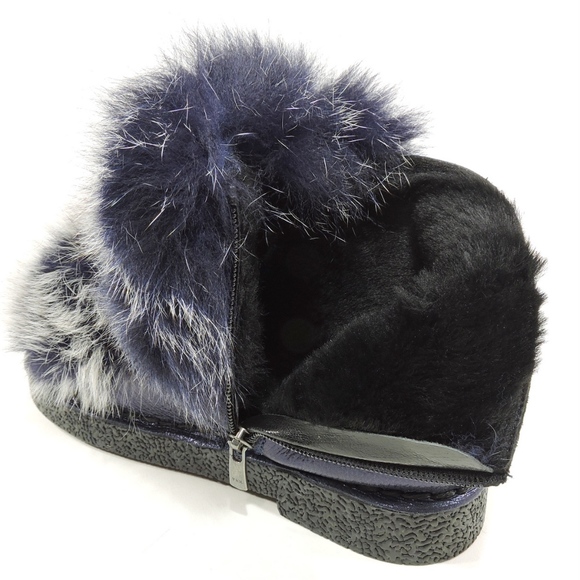 ALESSANDRO DI MARIABlue Soft Leather Bootie